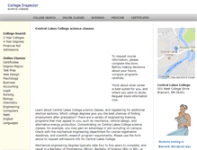 Tablet Screenshot of centrallakescollege.org